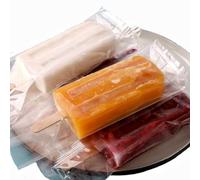 Lot de 200 Sacs à Glace Transparents en Plastique Alimentaire - Résistants à la Chaleur pour Sucettes Glacées, Crème Glacée, Bonbons et Emballage Chaud (12X19CM)