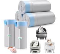 Lot de 200 sacs à litière automatique pour chat Petpivot Autoscooper 11/12 NeakasaM1 avec couvercle ouvert et autonettoyant, sacs poubelle de rechange étanches avec cordon de serrage, non parfumés