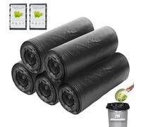 Lot de 200 sacs de toilette noirs biodégradables et biodégradables pour toilettes de camping, accessoires de toilette mobiles, randonnée, voyages