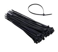 Lot de 200 serre-câbles noirs en nylon très résistants avec mécanisme autobloquant pour la gestion des fils, le jardin, la maison, le bureau et le bricolage - Attaches en plastique solide - 300 mm x