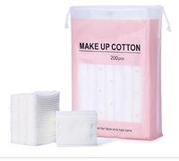Lot de 200 tampons rectangulaires en coton bio pour maquillage du visage et décharge le visage, nettoyage et entretien de la peau