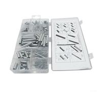 Lot de 200 tendeurs et ressorts pour bricolage, réparation et projets mécaniques - Tailles assorties dans une boîte de rangement transparente en polypropylène - Construction métallique