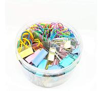 Lot de 200 trombones colorés et pinces à reliure de tailles assorties (S/M/L), pinces à papier colorées pour fournitures scolaires de bureau, organisation de documents