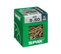 Lot de 200 vis acier tête fraisée pozidriv SPAX, Diam.5 mm x L.50 mm G