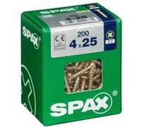 Lot de 200 vis acier tête fraisée pozidriv SPAX, Diam.4 mm x L.25 mm G