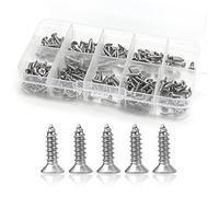 Lot de 200 vis autotaraudeuses autotaraudeuses en acier inoxydable M3 petites vis à tête fraisée 3 x 12 mm