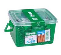 Lot de 200 vis inox tête cylindrique torx SPAX, Diam.5 mm x L.60 mm Inox G