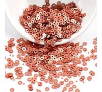 Lot de 2000 paillettes pour bricolage - Paillettes - Coupe irisée - Pour bricolage, artisanat, couture, collage, enfilage - Brillant - Décoration de mariage - 4 mm - Bronze