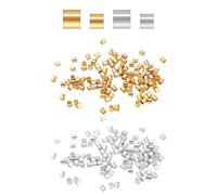 Lot de 2000 perles à écraser, perles à écraser, bracelet hybride, bijoux extrudés, bijoux et autres travaux manuels (or, argent).