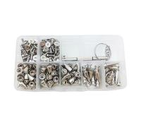 Lot de 201 rivets à vis en métal punk pour ceinture et vêtements