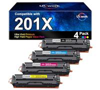 Lot de 201 Toners compatibles avec HP M277dw Color LaserJet Pro MFP 201X 201A Noir CF400X CF401X CF402X CF403X pour HP M252dw M277n M277 M274n M252n M252 M277 (Noir, Cyan, Jaune, Magenta, Lot de 4)