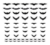 Lot de 2025 chauves-souris lumineuses 3D d'Halloween - Décoration d'Halloween - Chauve-souris lumineuse à DEL à suspendre au mur - Violet