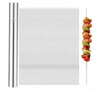 Lot de 2030 brochettes de barbecue en acier inoxydable avec tube de rangement de 35 cm de long pour une cuisson efficace et une organisation facile (30 pièces)