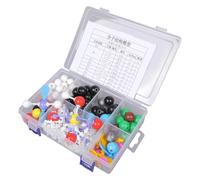 Lot de 207 modèles moléculaires avec 79 atomes, 110 connecteurs, 18 nuages d'électrons, outil d'apprentissage de la chimie pour étudiants