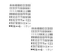 Lot de 208 lettres et chiffres de rechange pour boîte aux lettres, panneaux, panneaux de message, panneaux de présentation, 65,4 x 35 mm (boîte à lumière LED non incluse)