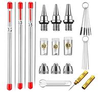 Lot de 21 capuchons de buse aérographe - Pour aérographe - Pour pièces de rechange - Pour aérographe - Kit de nettoyage