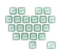 Lot de 21 capuchons de touches vierges en forme de cœur pour commutateurs MX 1U 1,25U