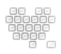Lot de 21 capuchons de touches vierges en forme de cœur pour commutateurs MX 1U 1,25U