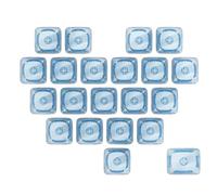 Lot de 21 capuchons de touches vierges en forme de cœur pour commutateurs MX Hauteur 1U 1,25U Transparent