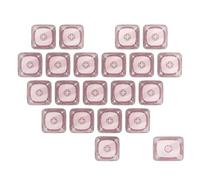 Lot de 21 capuchons de touches vierges en forme de cœur pour commutateurs MX Hauteur 1U 1,25U Transparent