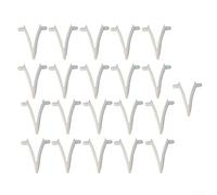 Lot de 21 clips papillon de rechange pour piscine en plastique robuste pour connecter des brosses, des écumeurs à des poteaux standard de 3,2 cm, couleur blanche