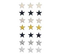 Lot de 21 écussons étoiles multicolores 3 x 3 cm Patchs thermocollants ou à coudre (3 par couleur)