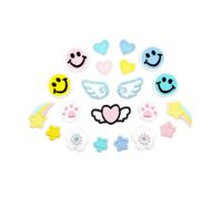 Lot de 21 écussons thermocollants - Motif mignon avec dos autocollant - Pour enfants - Mini broderie - Thermocollants - Pour chapeau veste jean - Bricolage - Décoration
