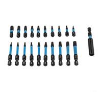 Lot de 21 embouts Torx pour impact en acier S2 avec support magnétique pour réparation de voiture