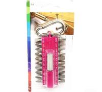 Lot de 21 forets avec pointes croisées et hexagonales et poignée à crochet à ressort intégrée pour une utilisation d'outils portables (rouge)