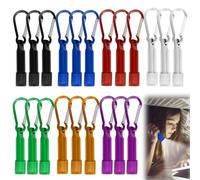 Lot de 21 mini lampes de poche : lampe de poche colorée en aluminium avec mousqueton, porte-clés LED, lampe de poche portable petite pour l'école, l'extérieur, la chasse, la randonnée, urgence