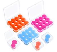 Lot de 21 paires de bouchons d'oreilles réutilisables en silicone malléables pour bloquer le ronflement, suppression du bruit, bouchons d'oreille avec étui pour natation et concert