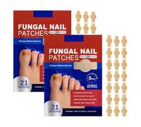 Lot de 21 pansements anti-mycoses des ongles, patchs de traitement des ongles champignons, patchs pour la réparation des ongles endommagés, un aspect sain