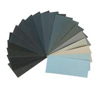 Lot de 21 papiers abrasifs humides et secs de 60 à 10 000 grains de papier abrasif pour polissage miroir, papier émeri fin de 9,3 x 23 cm pour l'entretien de voiture, les meubles en bois, le métal, le