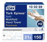 Lot de 21 paquets essuie-mains TORK Xpress doux - interfoliés - Premium - 100289