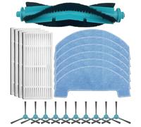 Lot de 21 pièces de rechange pour aspirateurs robots Conga 2499 Ultra Home Titani, comprend 1 brosse rouleau principale, 4 filtres HEPA, 6 chiffons de serpillère, 10 brosses latérales (B)