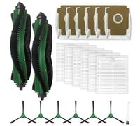 Lot de 21 pièces de rechange pour robot Roomba Q0520 avec brosses principales, brosses latérales, filtres et sacs à poussière conçus pour robot ordinaire pour l'entretien de l'aspirateur