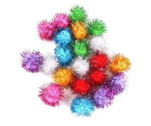 Lot de 21 pompons colorés pour chat, 3,5 cm, feutre et polystyrène, 7 couleurs, à partir de 3 ans