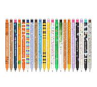 Lot de 21 stylos gel effaçables avec encre thermosensible, gamme de couleurs d'encre et de motifs de baril,pointe de 0,7 mm,licorne,hippopotame,papillon,corgi,tigre,girafe,ours en Sonnette de vélo