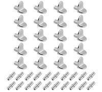 Lot de 21 supports d'étagère, supports d'étagère, supports de sol 5 mm, support d'étagère, support d'étagère, support pour étagère, support pour étagère, support pour étagère, antirouille, 2 styles