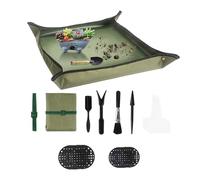 Lot de 21 tapis de rempotage imperméables pour plantes succulentes - Pour l'intérieur (75 × 75 cm, vert armée)