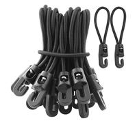 Lot de 21 tendeurs en caoutchouc avec crochets, 10 cm, multifonctions, pour bâches, tentes, filet de camping