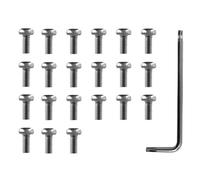 Lot de 21 vis M3 avec ouvercle de batterie inférieur de rechange pour trottinette électrique Xiaomi M365 Pro, kit de matériel en acier argenté