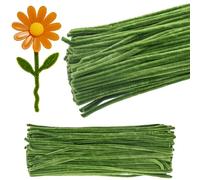 Lot de 210 cure-pipes en chenille, vert mousse, 30 cm de long et 6 mm de large, pour travaux manuels et décoration, bricolage, projets créatifs et décoration de bricolage pour enfants