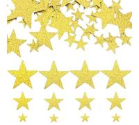 Lot de 210 décorations de table de Noël - Étoiles dorées - Paillettes - Étoile - Confettis - Petits confettis dorés - Pour le Nouvel An, un mariage, un anniversaire, une fête