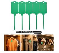 Lot de 210 étiquettes vierges en plastique imperméable pour étiquetage, étiquettes réutilisables à suspendre pour expédition, stockage, étiquettes inscriptibles pour la logistique et l'organisation