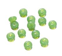 Lot de 210 perles poney avec trou - Perles en verre de 4,5 x 8 mm - Perles rondes pour bricolage - Perles de rocaille - Perles en verre à enfiler pour colliers, bracelets, bijoux - Vert C