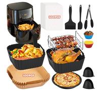 Lot de 211 accessoires pour friteuse à air chaud Philips Essential 4,1 l (HD9252, HD9255, HD9200), réutilisables, accessoires de friteuse à air chaud pour Philips 4,1 l, accessoires sans BPA, moule en