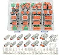 Lot de 215 connecteurs Deutsch DT 2 3 4 6 8 12 broches, connecteurs électriques étanches IP67 avec 75 paires de contacts estampés taille 16 pour voiture, camion, bateau (2 lots de 215 pièces)