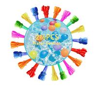Lot de 216 ballons à eau pour enfants - Remplissage facile - 12 bouquets de ballons à eau auto-scellants - Remplissage rapide - Boules d'eau colorées pour enfants et adultes - Pour l'extérieur, la