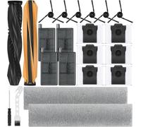 Lot de 22 accessoires pour robot aspirateur Dreame Aqua10 Ultra Track Complete, composé de 1 brosse principale, 2 tampons à serpillère, 4 filtres HEPA, 6 brosses latérales, 6 sacs à poussière